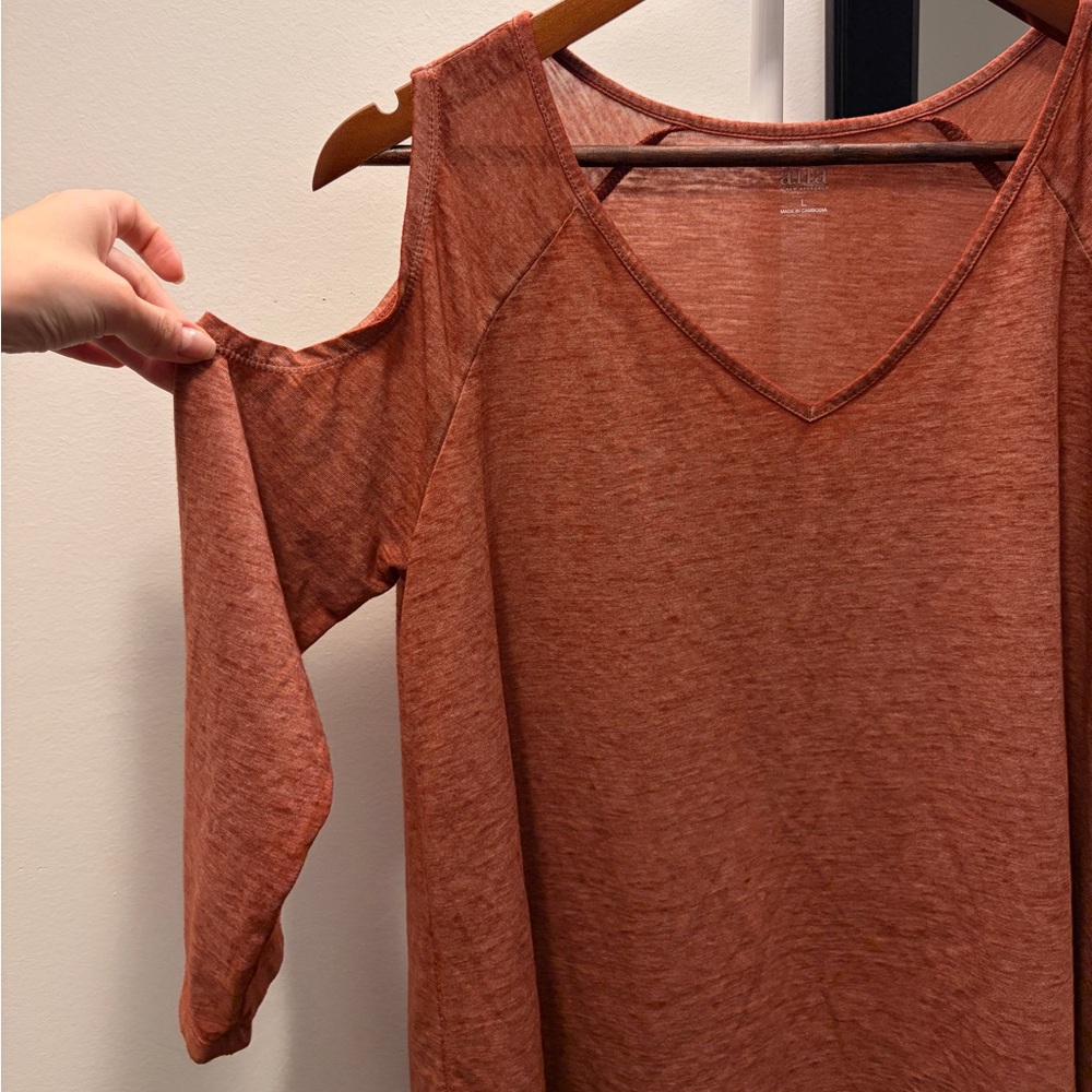 Women's Rust V-Neck Top
a.n.a